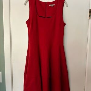 Banana Republic Vibrant Red Fit and Flare Dress